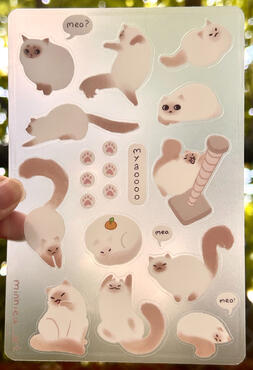 Marshmallow sticker sheet