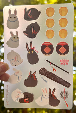 Bunny sticker sheet