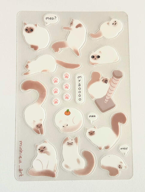 Marshmallow sticker sheet
